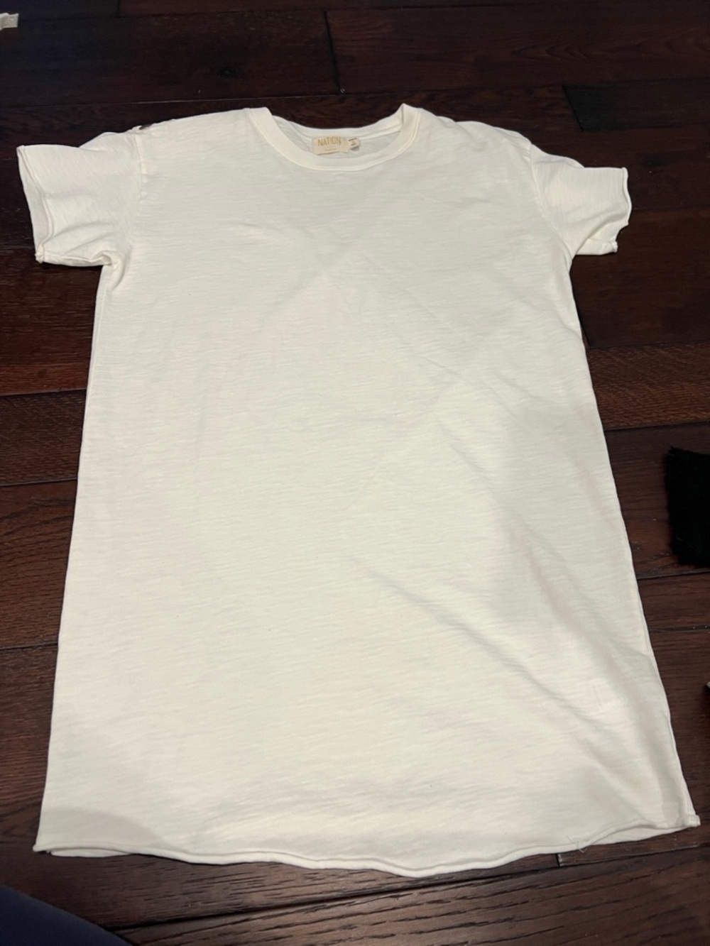 Nation LTD White Short Sleeve T-Shirt Dress